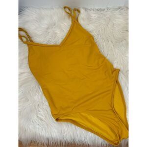 Beth Richards Marigold Yellow One Piece Swimsuit S
